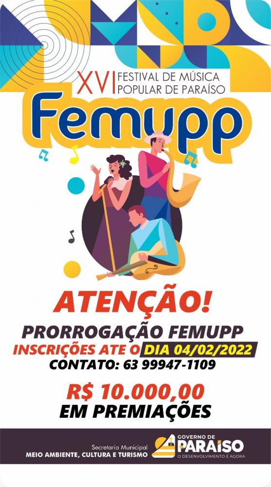 Inscrições para o Festival de Música Popular de Paraíso do Tocantins tem data limite prorrogada para 4 de fevereiro