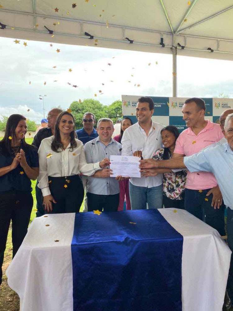 Ordem de Serviço para construção da Unidade Básica de Saúde no setor Jardim Municipal é assinada em Porto Nacional