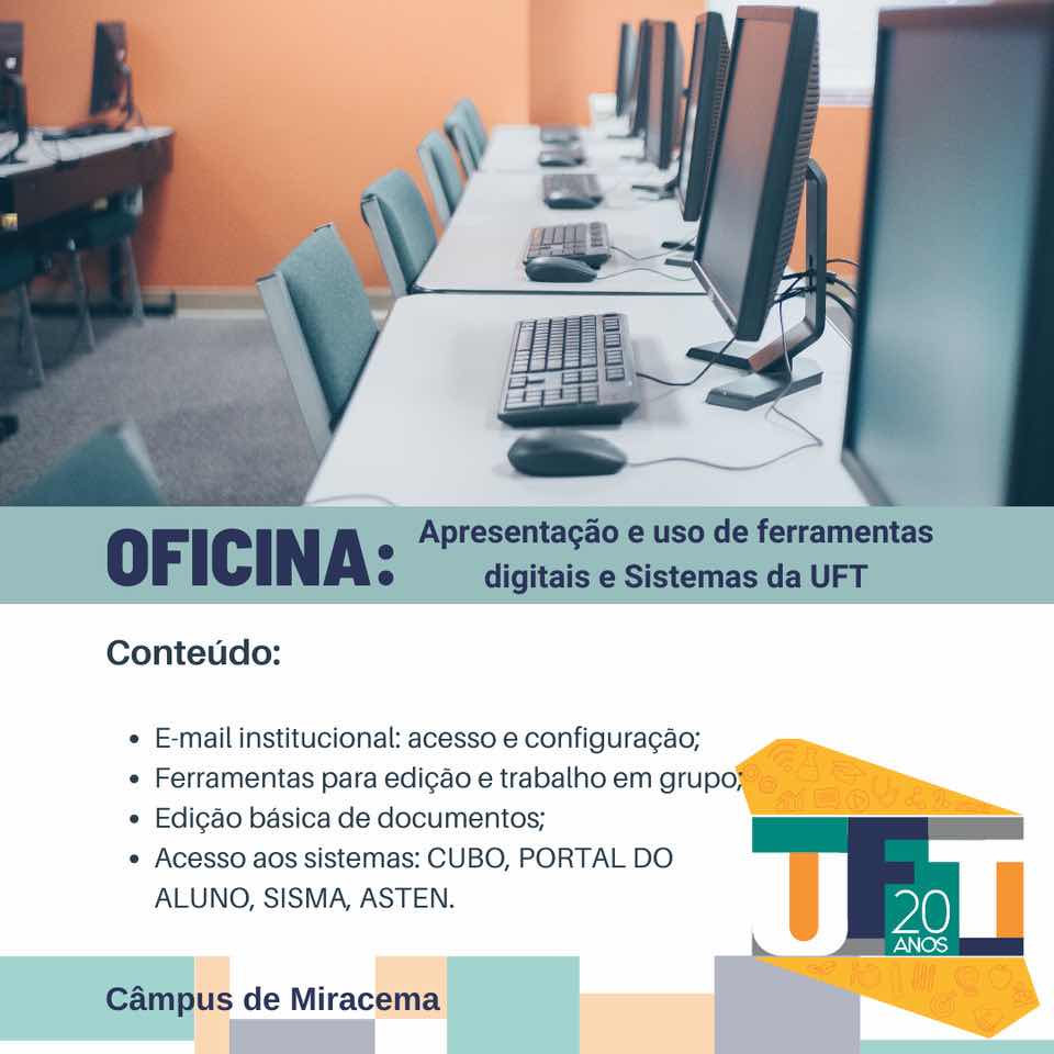 Câmpus da UFT em Miracema oferece oficina de apresentação e uso de ferramentas digitais