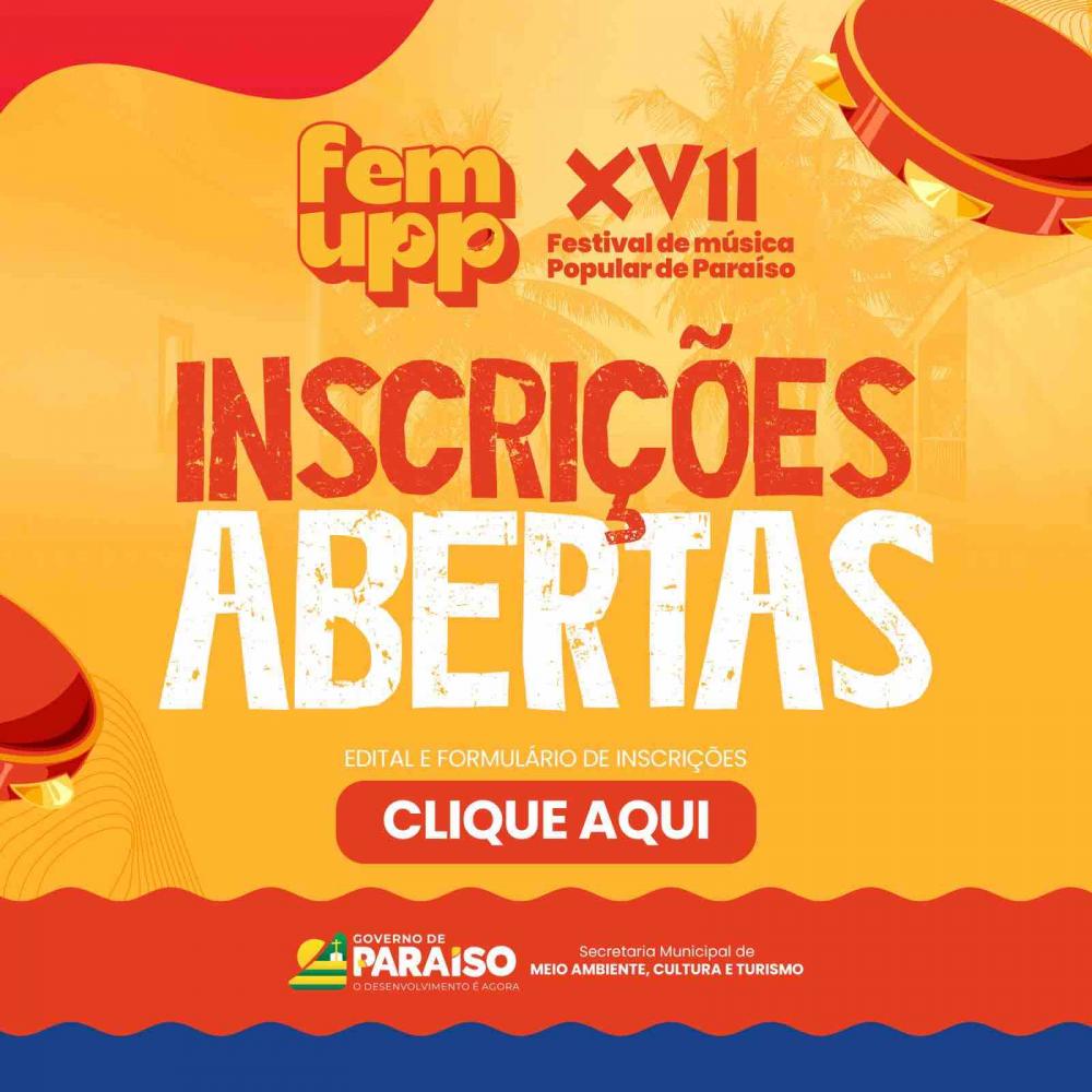 Inscrições para XVII Festival de Música Popular de Paraíso do Tocantins seguem abertas até dia 22