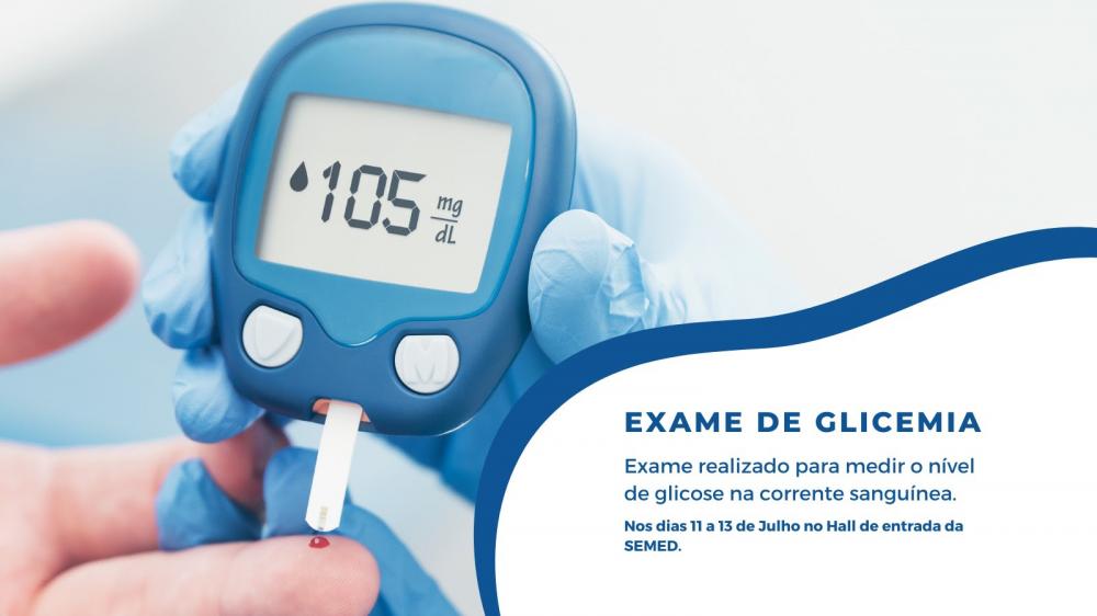 Secretaria promove teste de glicemia para servidores no mês de julho