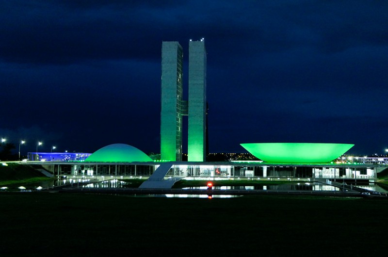 Congresso será iluminado de verde para destacar Dia de Conscientização das Amiloidoses