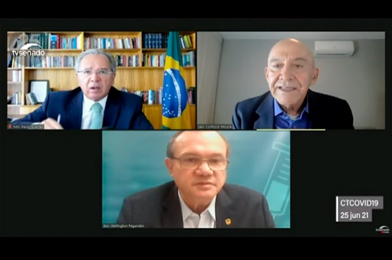 Senadores pedem a Paulo Guedes atenção às sequelas da pandemia