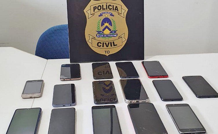 Polícia Civil recupera 15 aparelhos celulares produtos de crime em Palmas