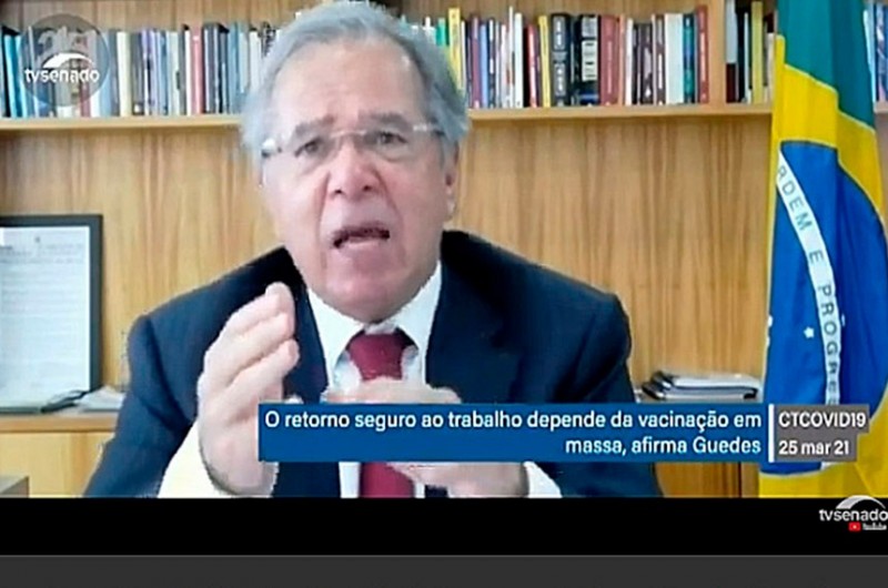 Comissão de acompanhamento da covid ouve Paulo Guedes nesta quinta-feira