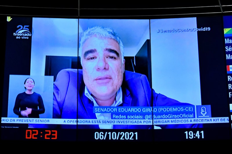 Girão afirma que vai apresentar relatório independente na CPI da Pandemia