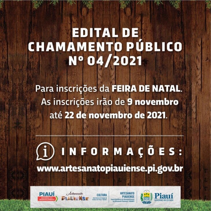 Secult/Sudarpi lança Edital de Seleção Pública para a Feira de Natal