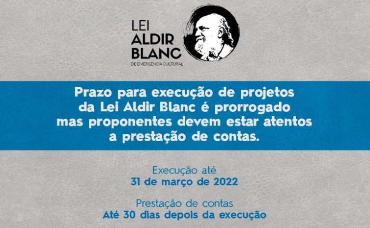 Governo do Tocantins prorroga prazo para execução de projetos da Lei Aldir Blanc 