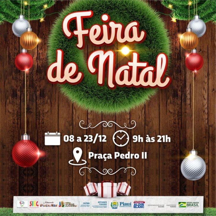 Susarpi realiza Feira de Natal nesta quarta (8), na praça Pedro II